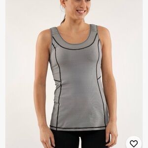 Lululemon run stay on course Gray Women's Athletic Tank Top 10